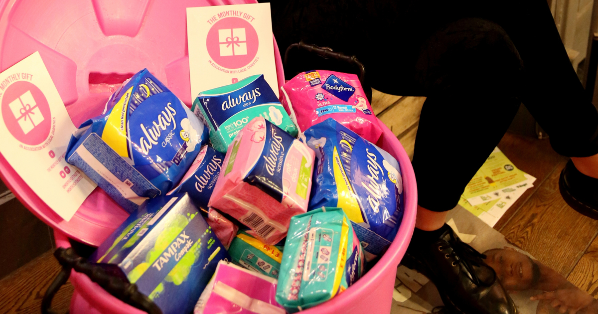The Monthly Gift Notts Donate Sanitary Products for Homeless Women