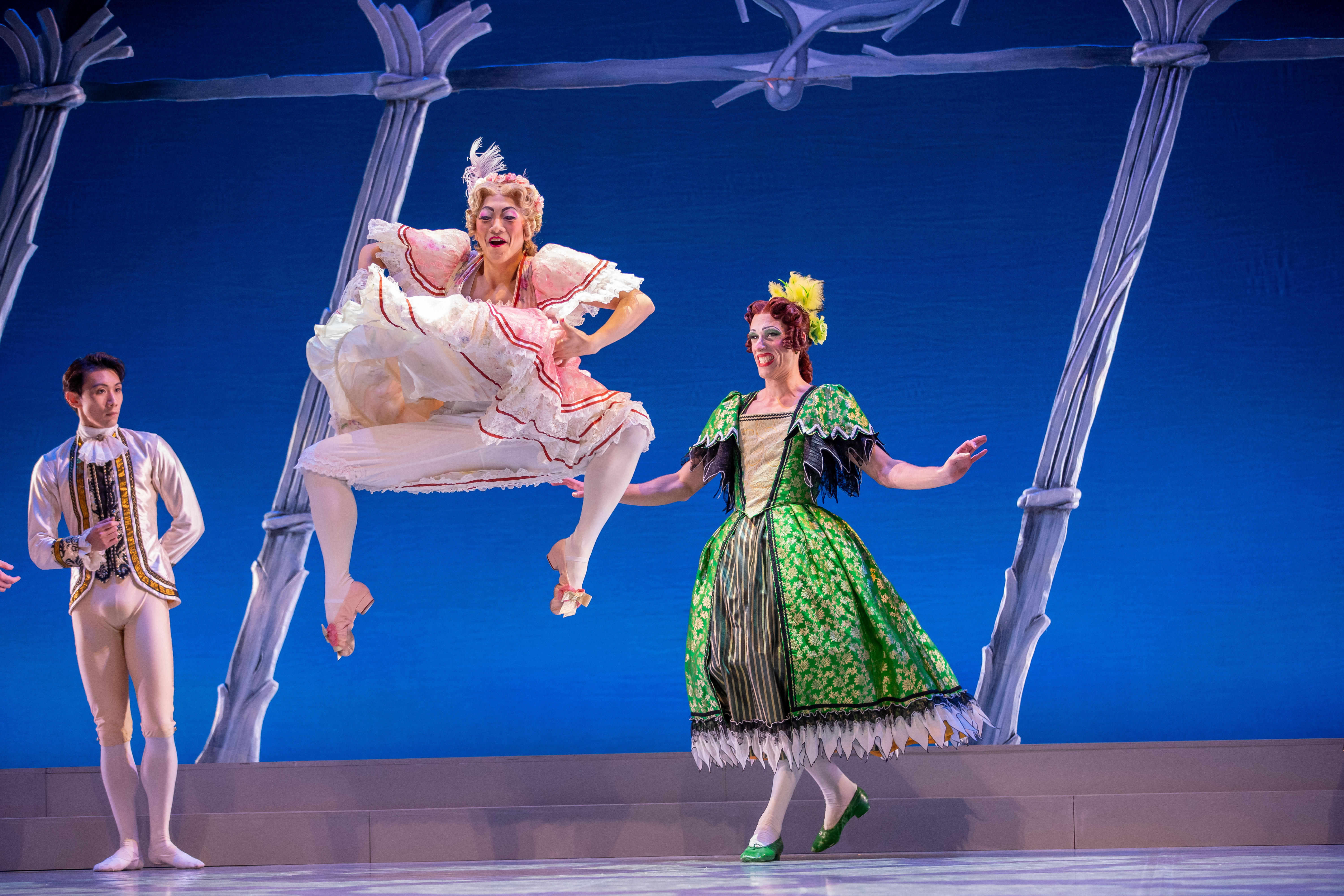 Yu Wakizuka, Andrew Tomlinson And Noah Benzie Drayton In Cinderella. Photo Colleen Mair
