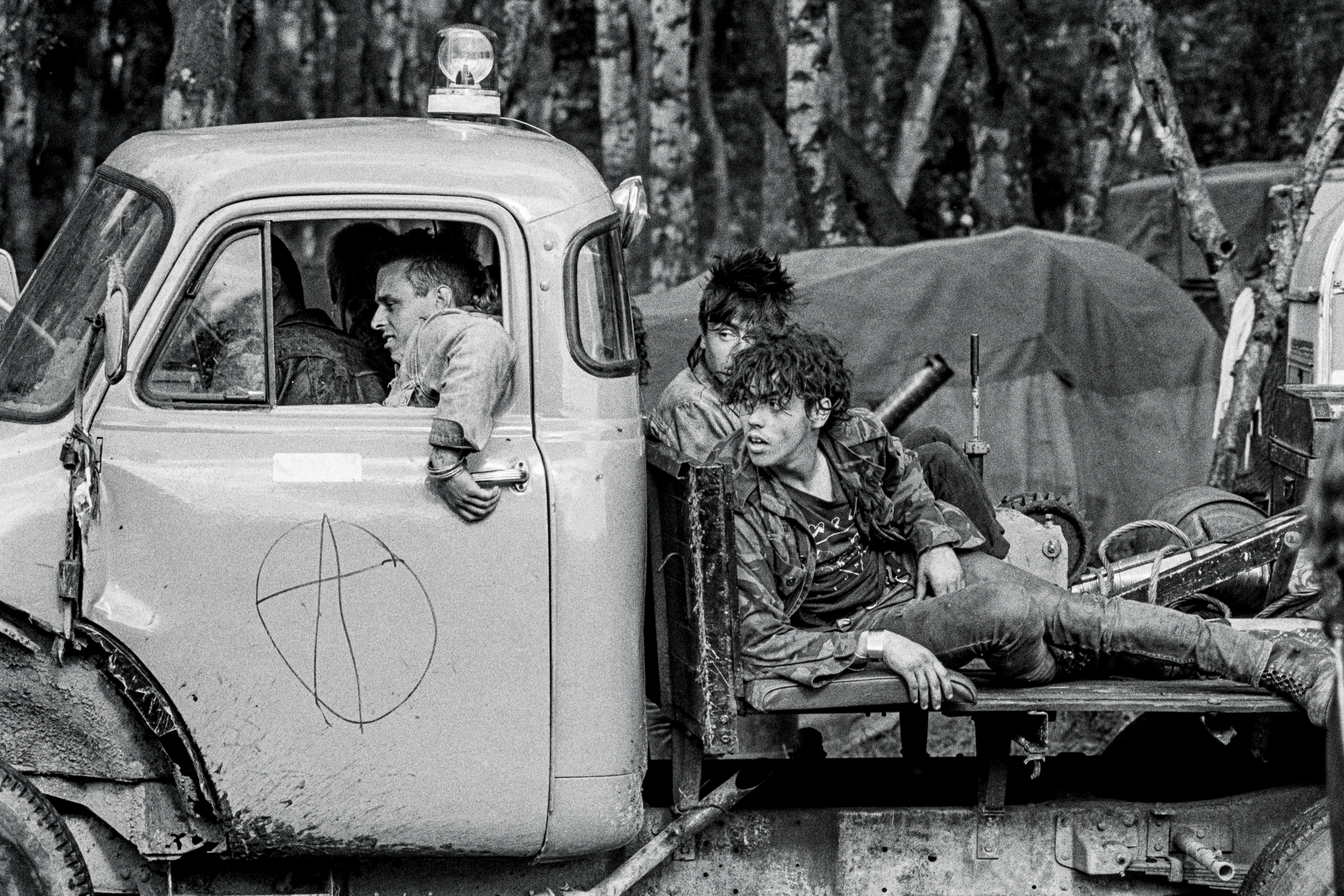 Alan Lodge. July 1985. Young Travellers, Cannock Chase, Seven Springs, Staffordshire. Copyright Alan Lodge (1)