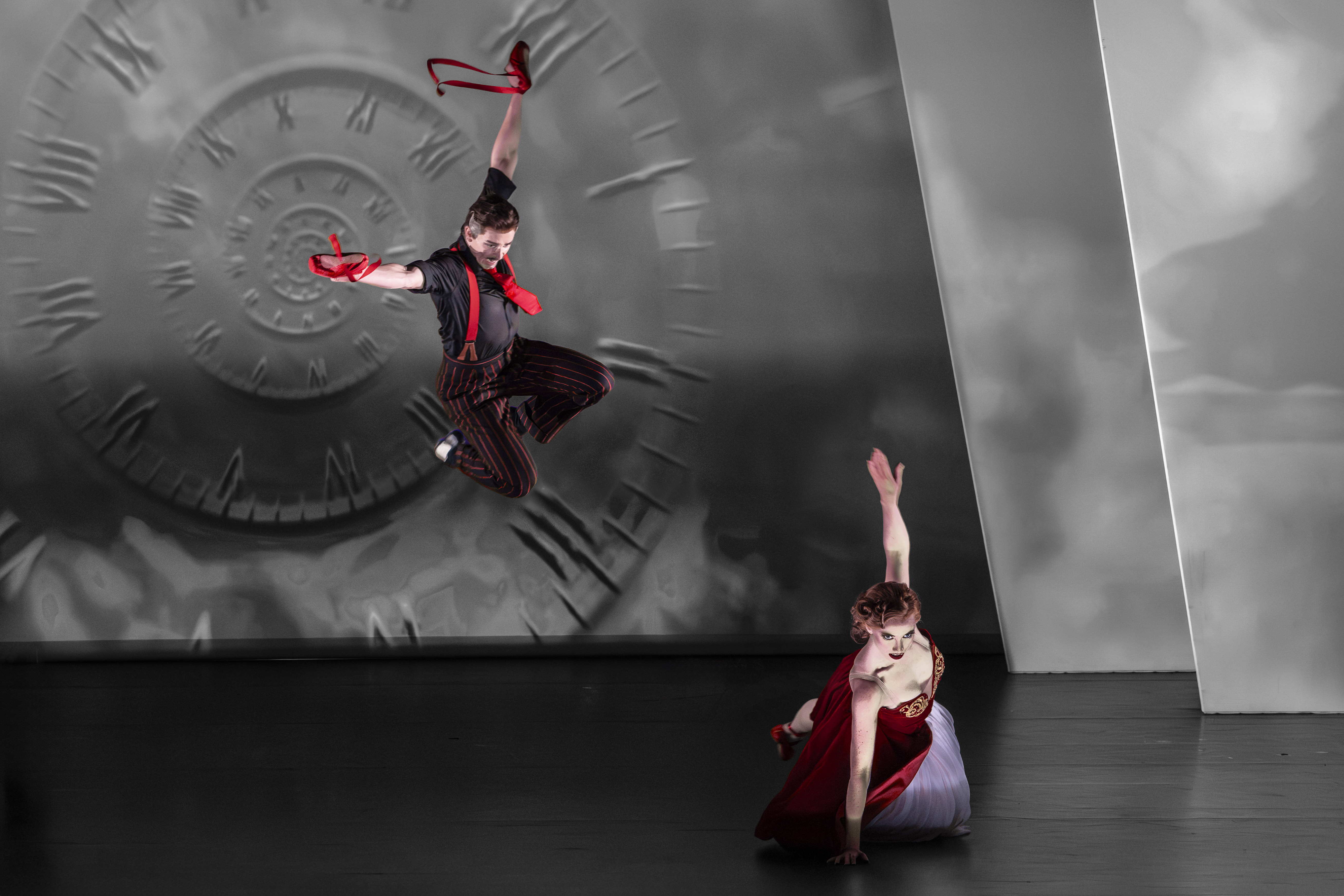 Matthew Bourne's Production Of THE RED SHOES. Liam Mower (Grischa Ljubov) And Cordelia Braithwaite (Victoria Page). Photo By Johan Persson
