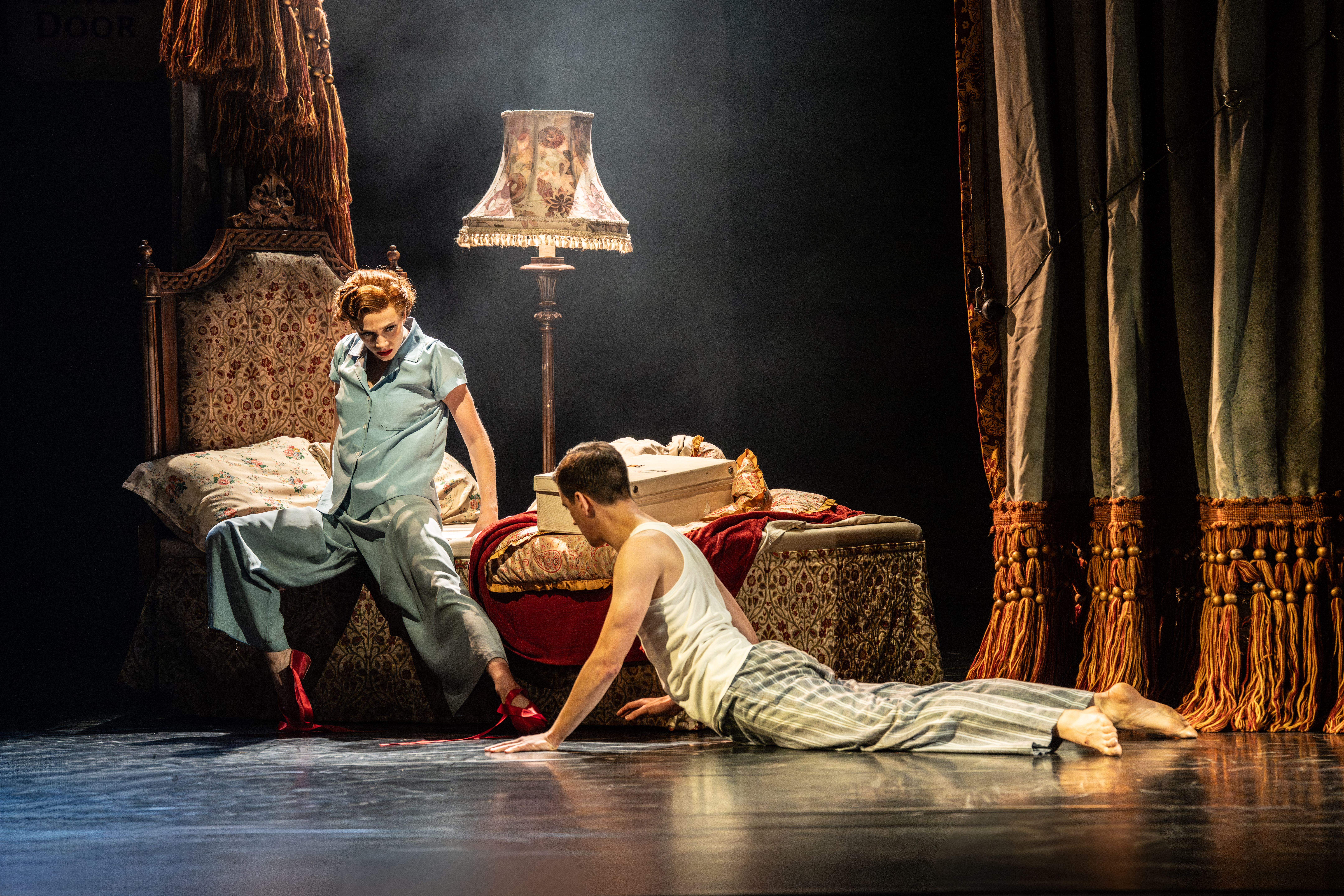 Matthew Bourne's Production Of THE RED SHOES. Cordelia Braithwaite (Victoria Page) And Dominic North (Julian Kraster). Photo By Johan Persson