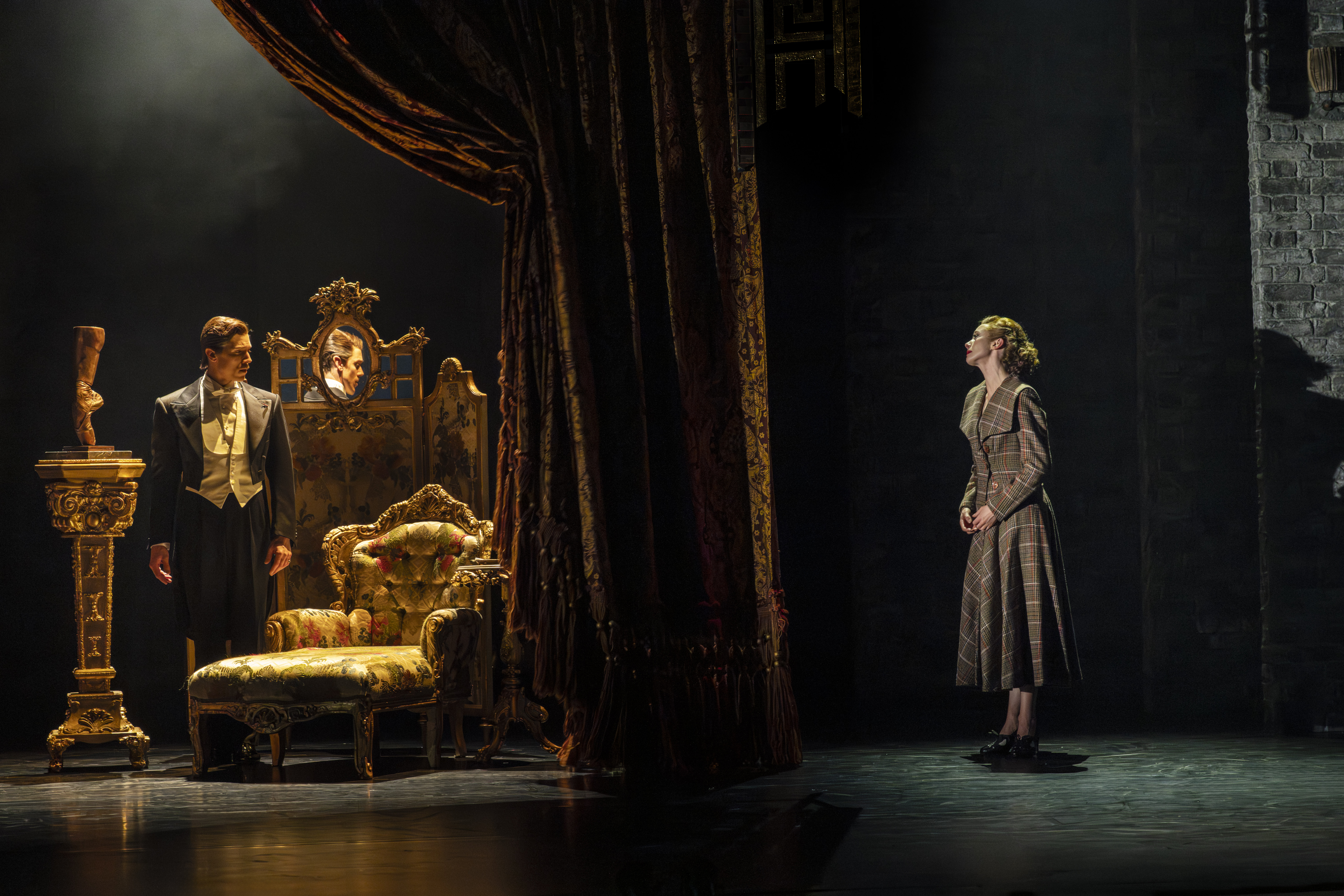 Matthew Bourne's Production Of THE RED SHOES. Andy Monaghan (Boris Lermontov) And Cordelia Braithwaite (Victoria Page). Photo By Johan Persson (1)